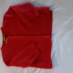 St. John wool sweater cardigan and vest gold label size medium
